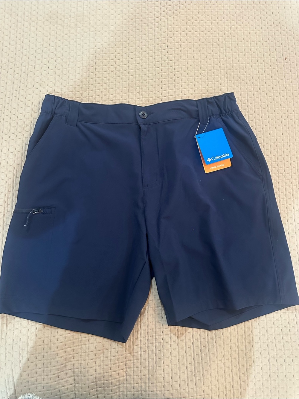 Columbia Men's Dark Blue Athletic Quick-Dry Shorts